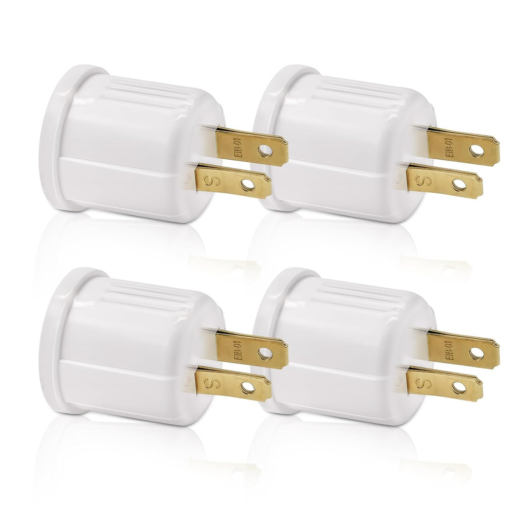 Outlet to Socket Adapter, Plug-In Light Socket, Convert Outlet to Light Bulb Soc