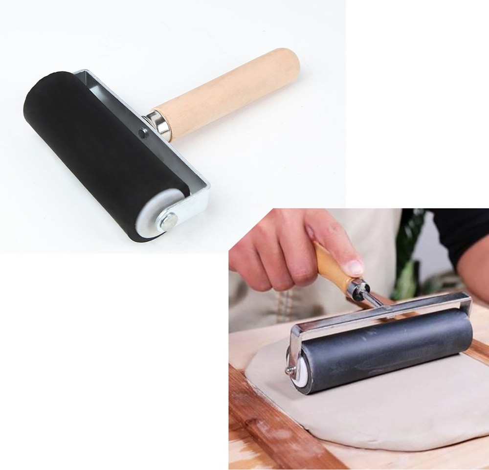 3 Pack Rubber Roller Brayer Rollers, Art Craft Roller Print,Ink,Stamping Tools