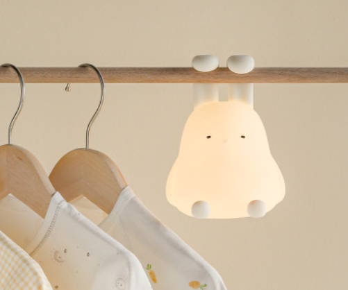 Timed Warm Light Silicone Rabbit Night Lamp Cute