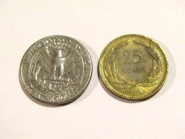 Turkey 1948 25 Kurus Coin