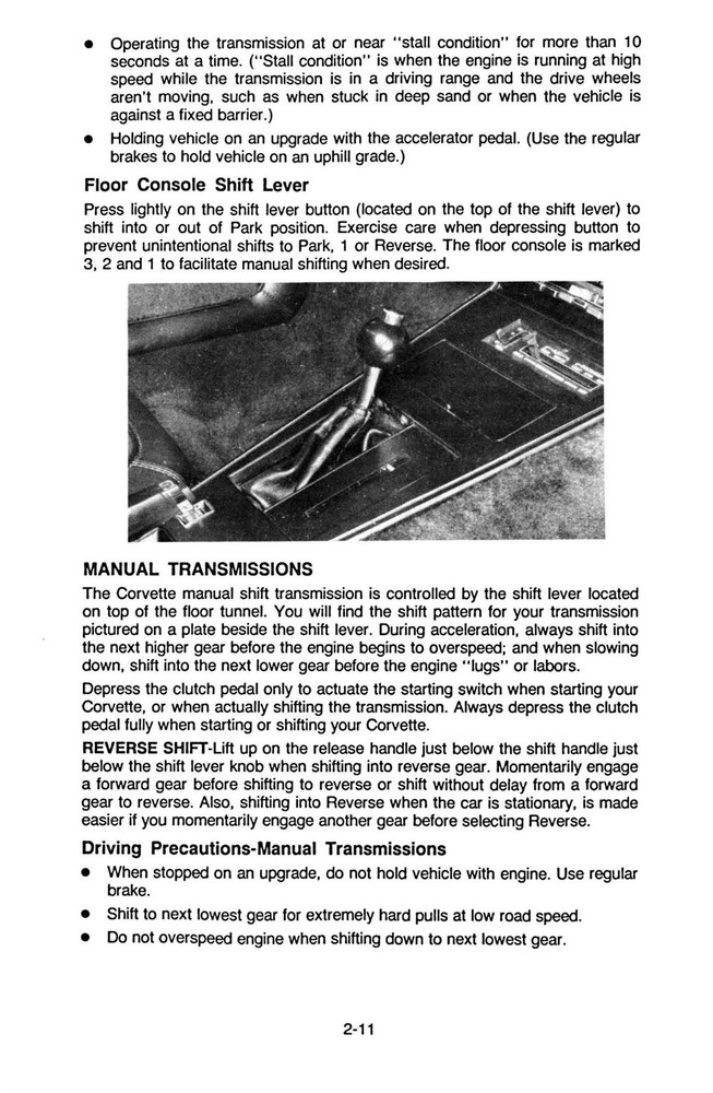 1981 Chevrolet Corvette Owner's Manual