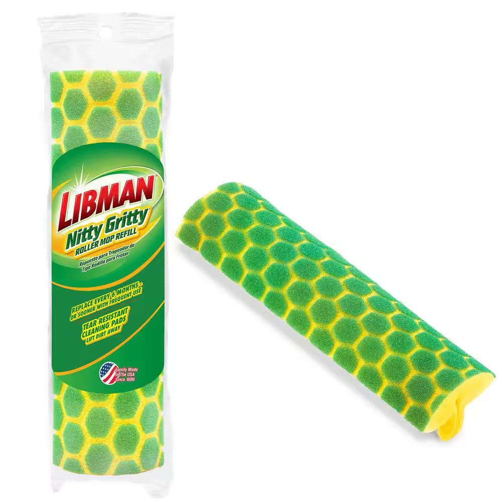 Libman Nitty Gritty Roller Sponge Mop Refill (3-Pack)
