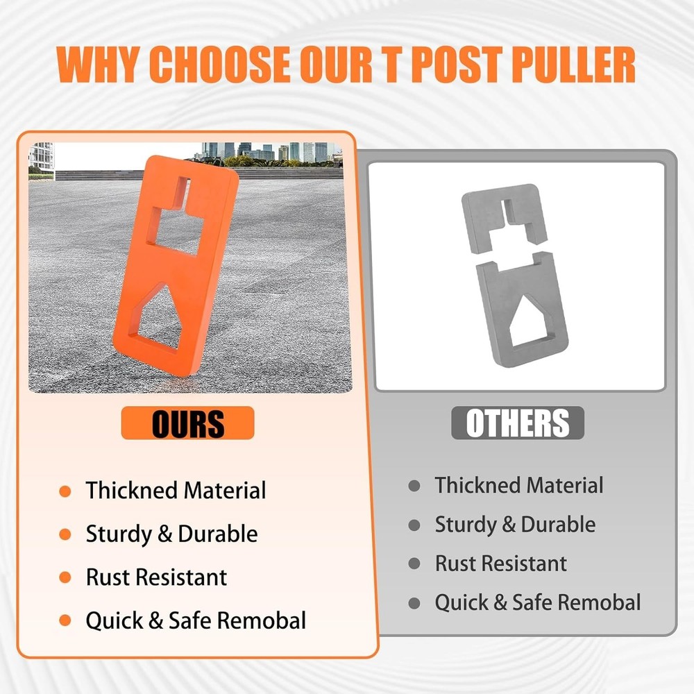 T Post Puller Fence Puller, Farm Equipment Tractor Accessories, orange