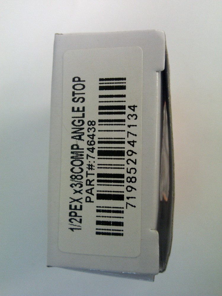 Supply Stop Angle Valve Chrome 1/2 In Pex X 3/8 In Comp. (1)