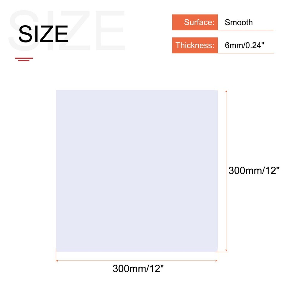 White ABS Plastic Sheet 12x12x0.24" for Building Model, Panel