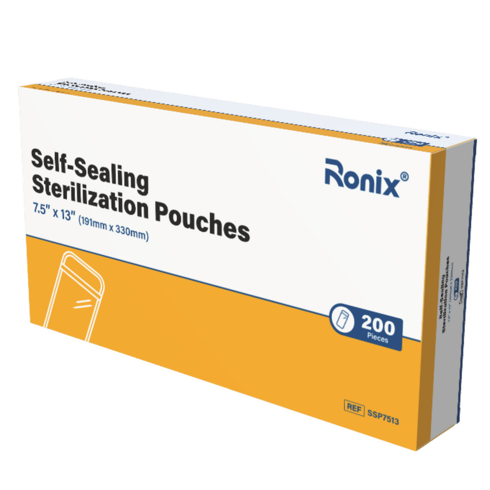 Self-Sealing Sterilization Pouches, 7.5" x 13", 200/Box