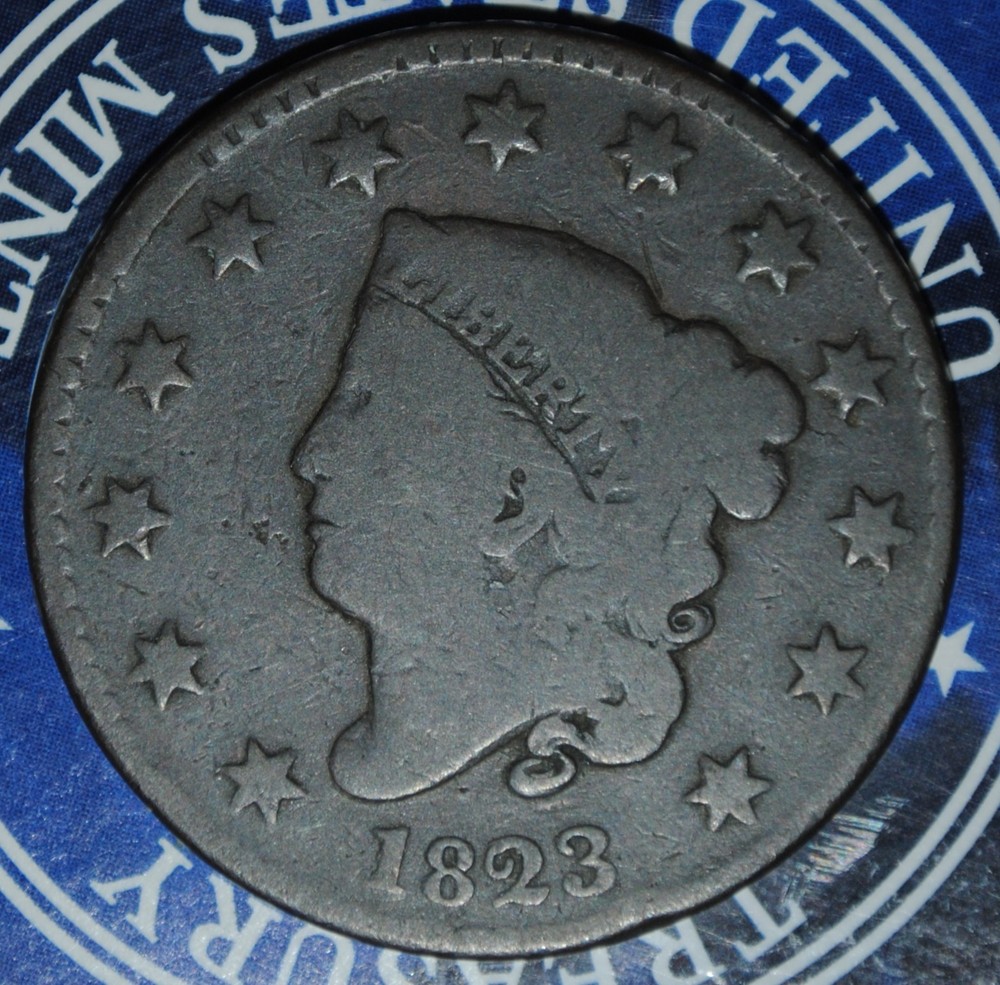 1823 Large Cent Coronet Head {{{3766