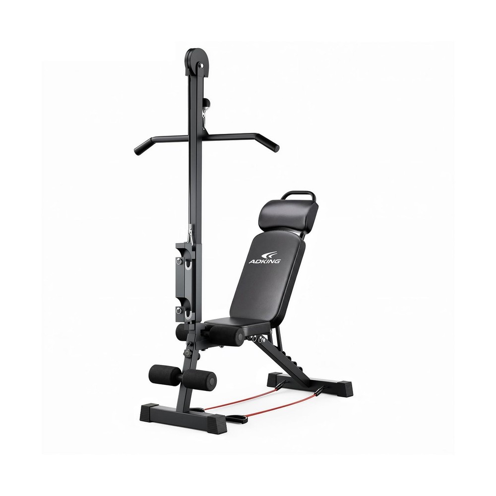 12-in-1 Home Gym LAT Pull Down & High Pulley System - Full Body Training Mach...