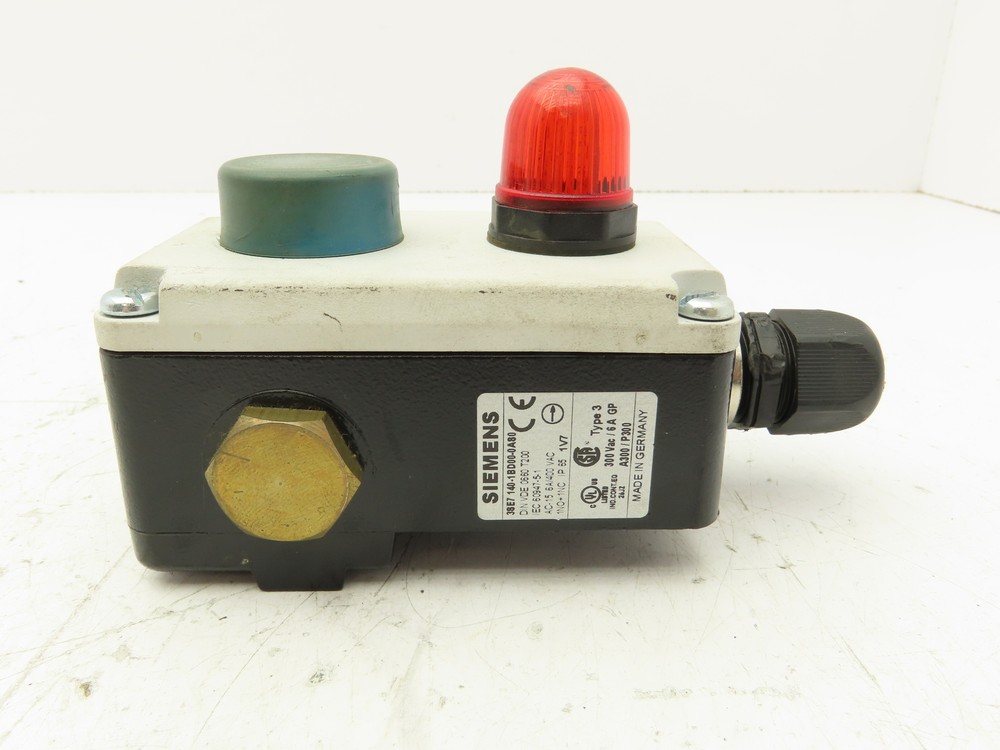 Siemens 38E7 140-1BD00-0A80 Rope Pull Grab Cable Switch E-Stop Spring Return