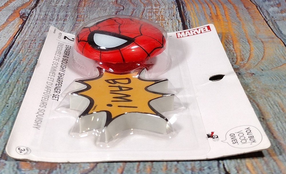 Yoobi Marvel 2 PC Eraser & Squishy Sharpener Set (2021) BRAND NEW
