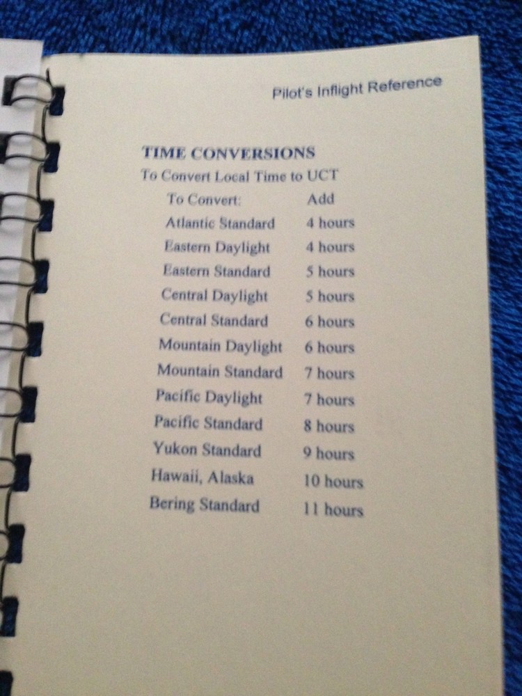 Pilot's In Flight Reference Book GREAT GIFT for a PILOT !