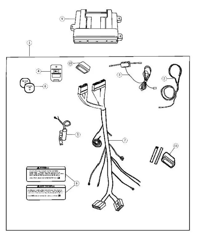 Genuine Mopar Wiring Harness 68021199AA