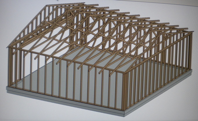 PERMIT READY 24' x 22' GARAGE PLAN DRAWN TO SCALE BLUEPRINTS AND MATERIALS LIST