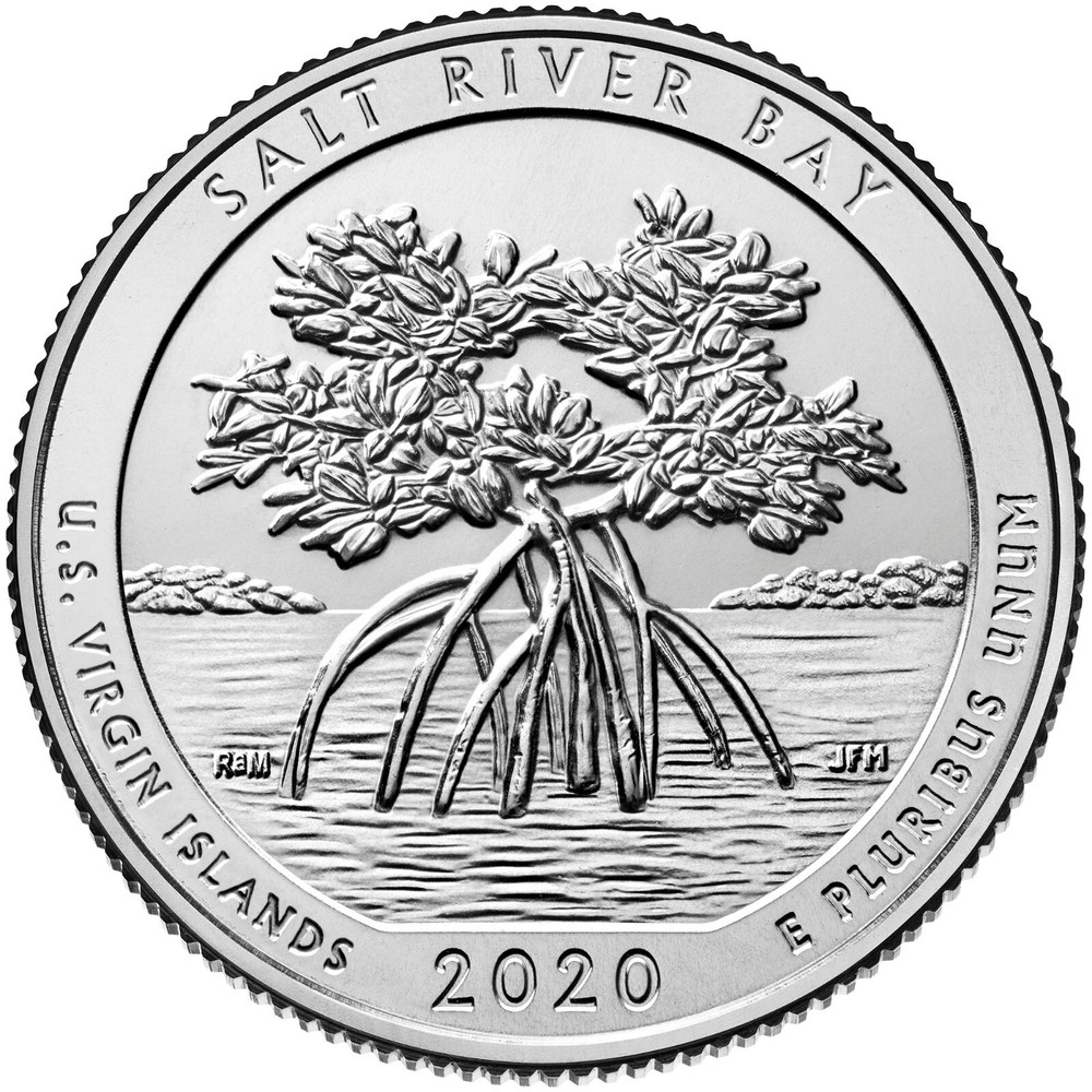 2020 P Salt River Bay NP Quarter.  Uncirculated From US Mint roll.