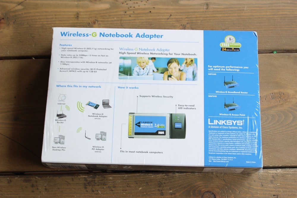 Linksys Wireless-G Notebook Adapter (WPC54G) NEW IN BOX