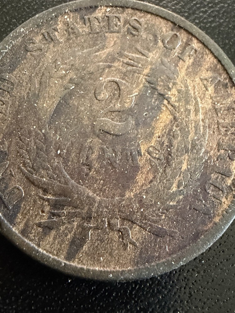 1868 Two 2 Cent Piece AG