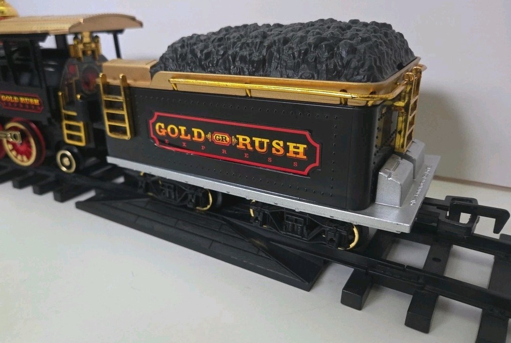 Vintage 1989 New Bright Gold Rush Express Train Set Complete Working