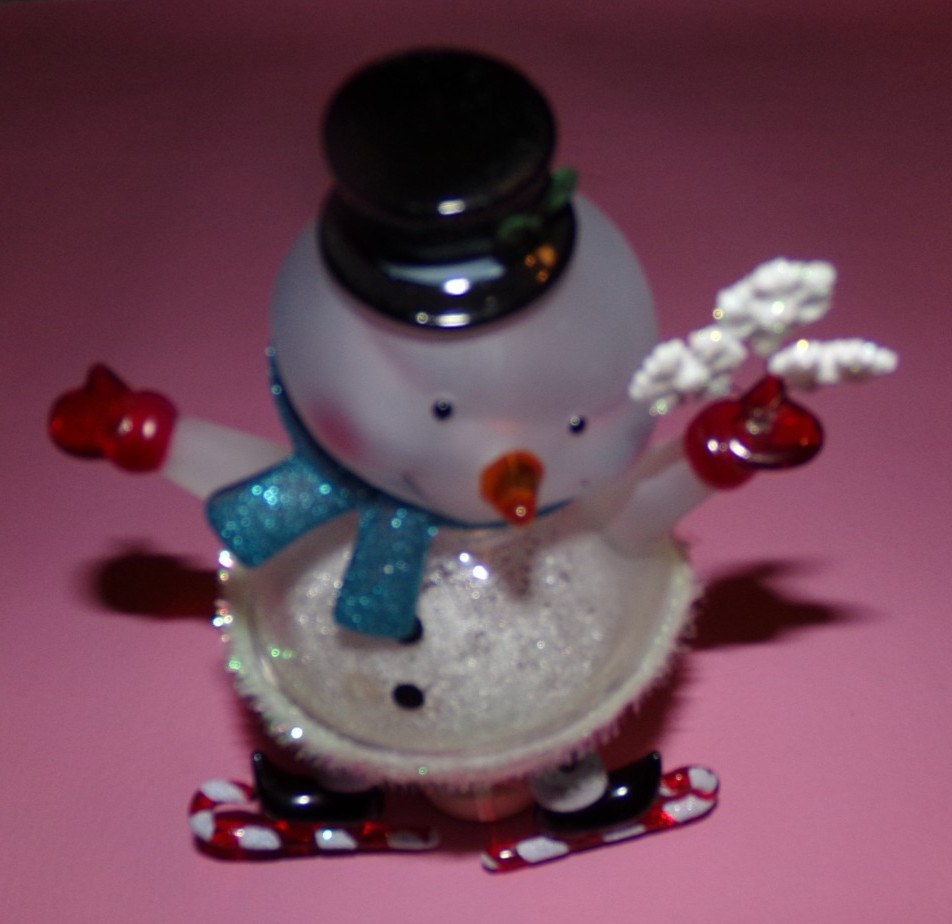 North Pole Trading Snowman Night Light 6" Glass
