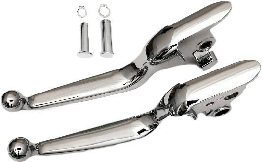 HARDDRIVE Chrome Smooth Custom Lever Set 53578