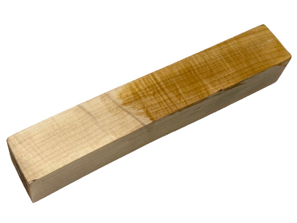 Curly Maple Wood Turning Blank 2" x 2" x 12” figured Maple (e34)