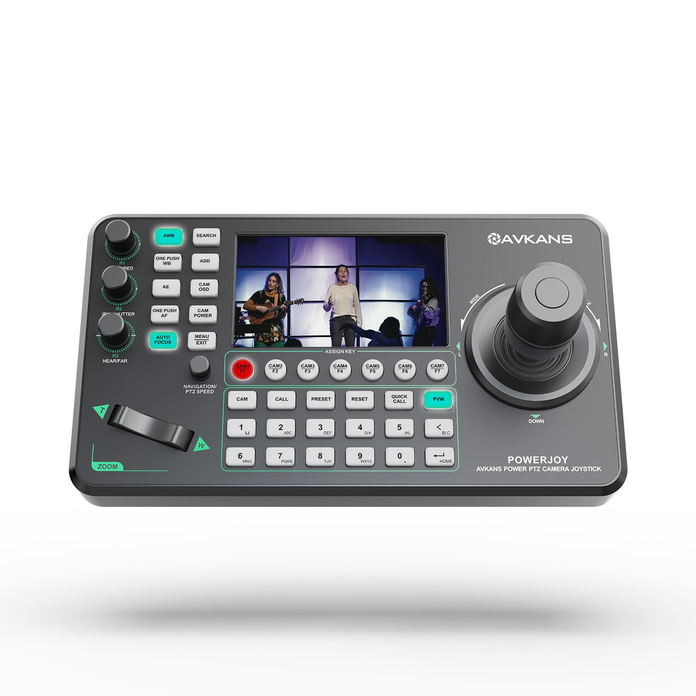 NDI PTZ Camera Joystick Controller, IP POE PTZ Camera Controller Keyboard with 4