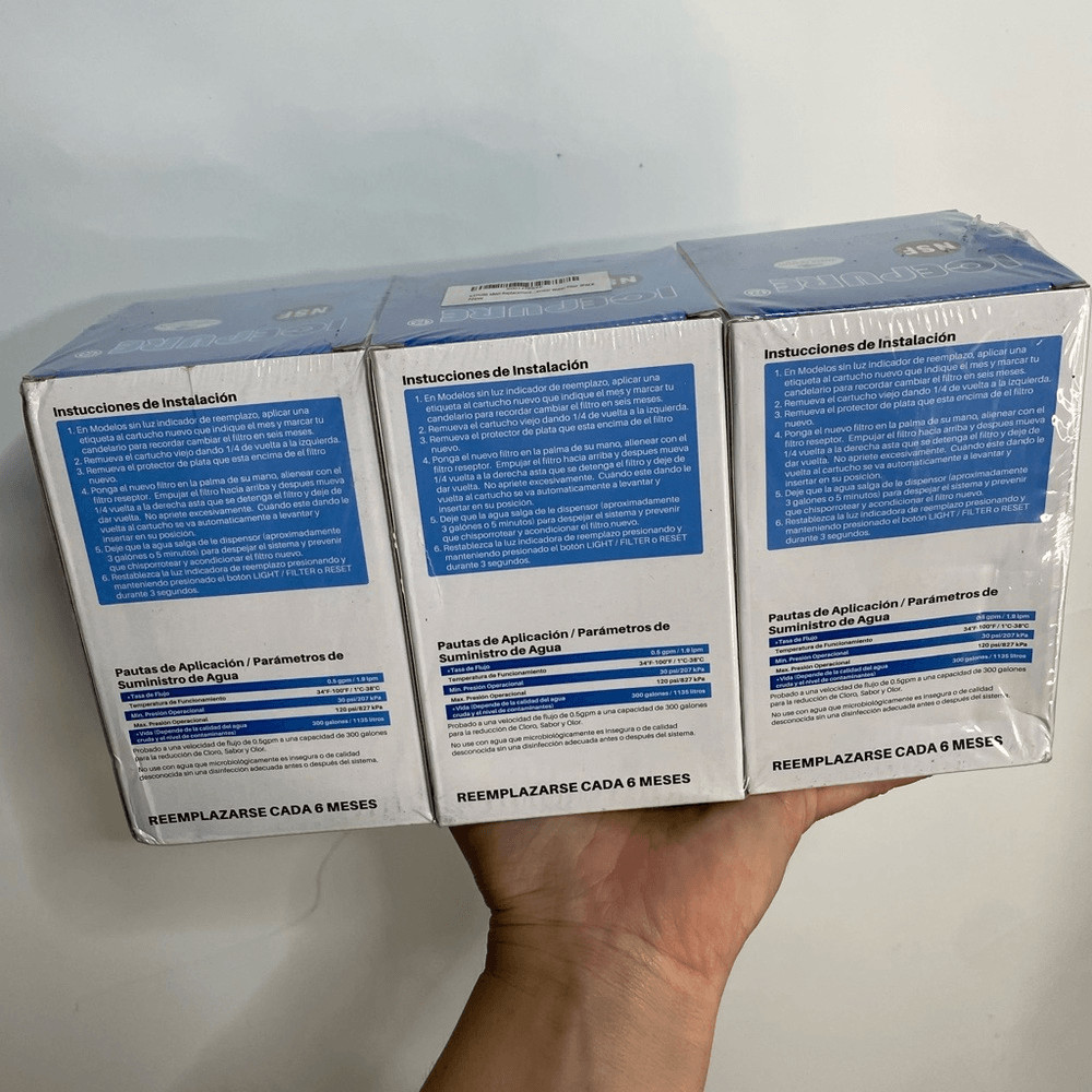Ice Pure Water Filter Replacement- 3 Pack- New