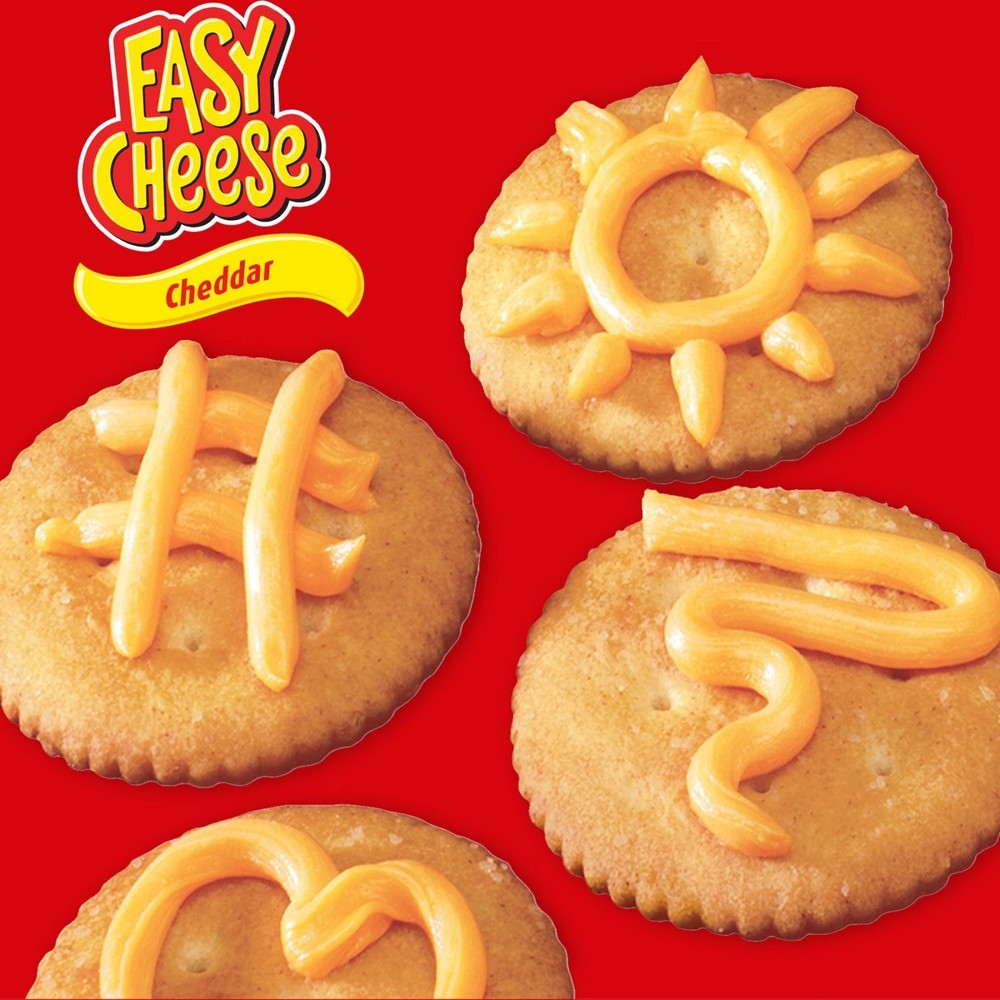 Nabisco Easy Cheese Cheddar Pasteurized Cheese Snack, 8 oz (6 pack)