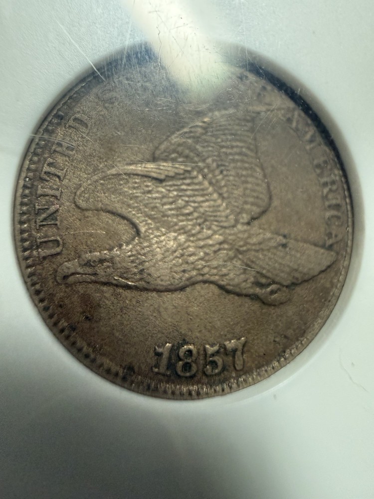 1857 Flying Eagle Cent 1C ANACS EF45 Extra Fine Soap Box Excellent FE