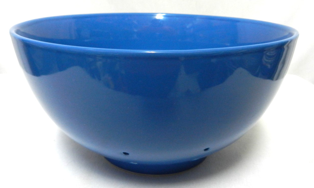 TAG colander strainer bowl ceramic insert blue Dishwasher Safe 4.5" x 8"