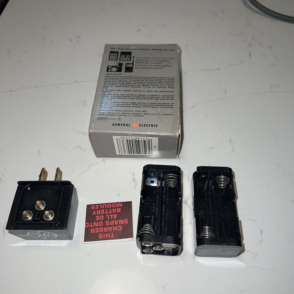 General Electric Rechargable Battery Set AA size *Untested* -B.A5