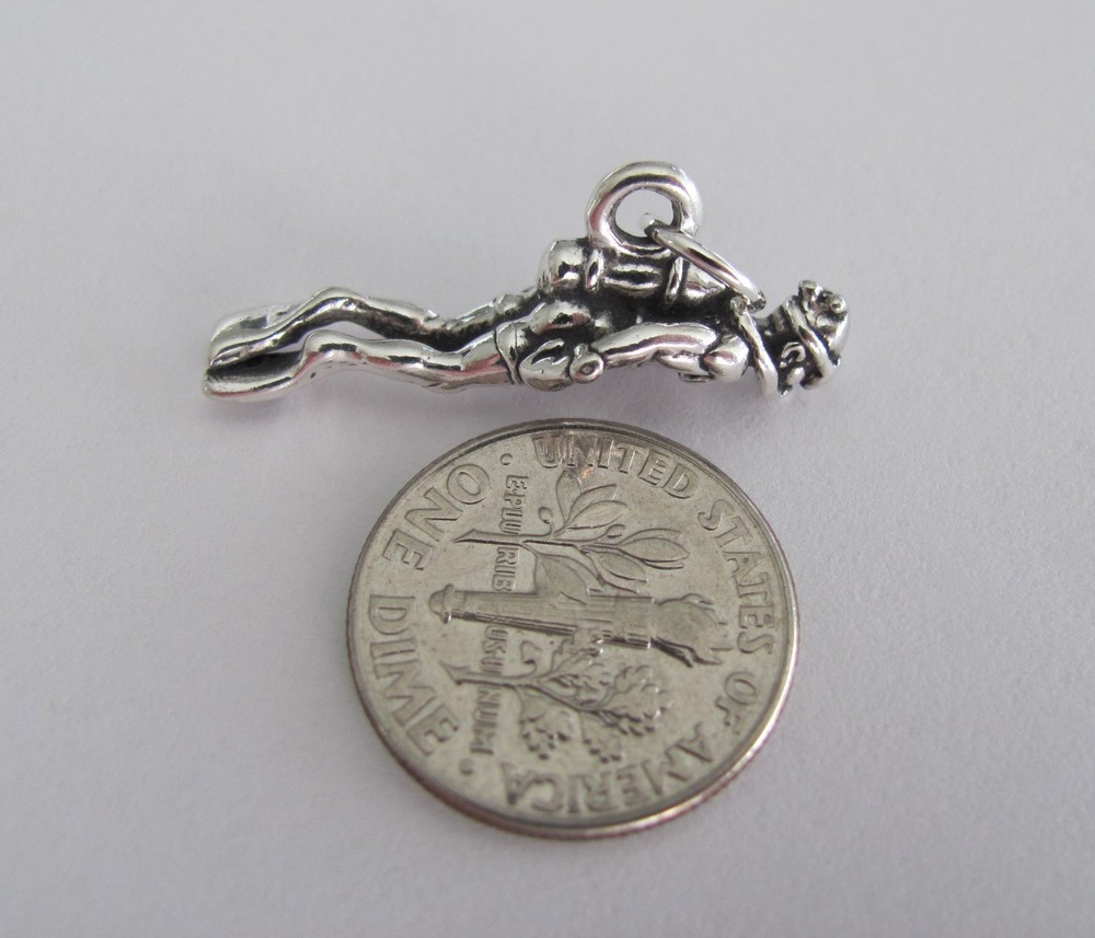 Sterling Silver Scuba diver charm