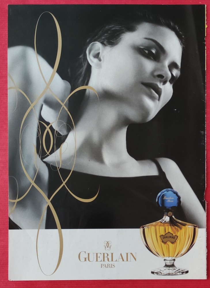 Press advertisement: perfume SHALIMAR by GUERLAIN Paris