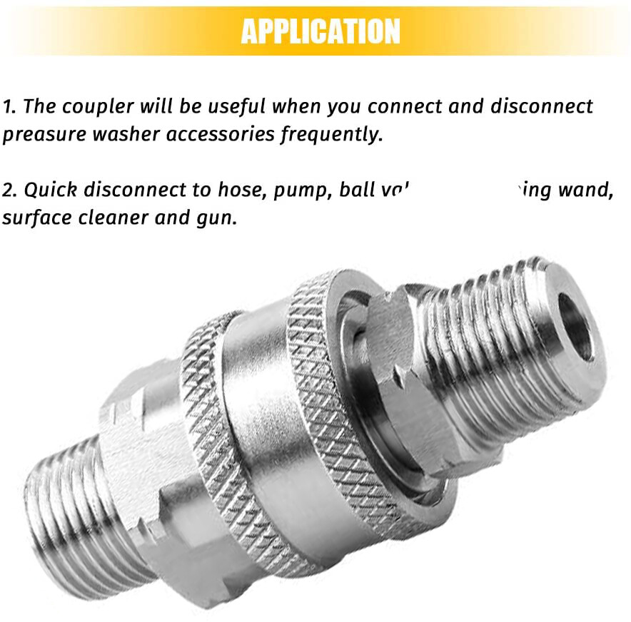 Pressure Washer Adapter Set,Quick Connect Kit 5000PSI (3/8 inch quick connector)