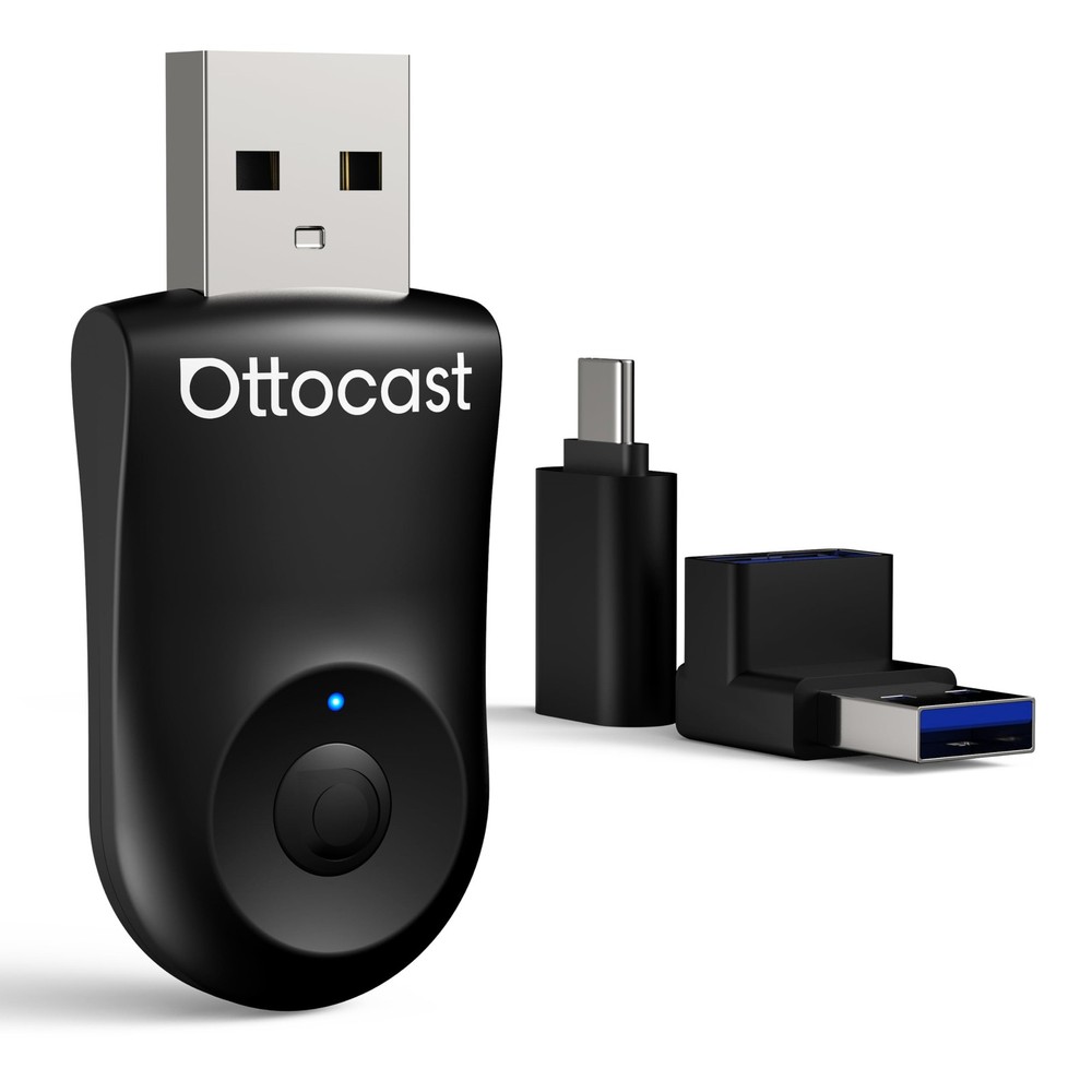 OTTOCAST Mini 2025 Wireless CarPlay & Android Auto 2-in-1 Mini, Black