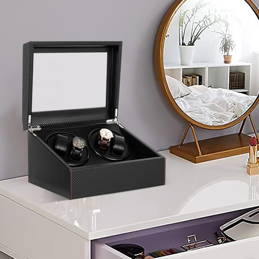 Automatic Rotation Watch Winder Box 4+6 Self Winding Display Box Storage Case