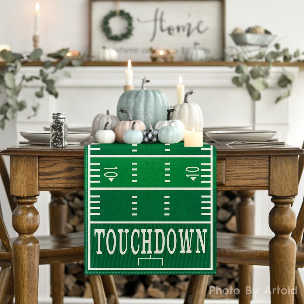 Artoid Mode Touch Down American 13" x 120", Table Runner, Green