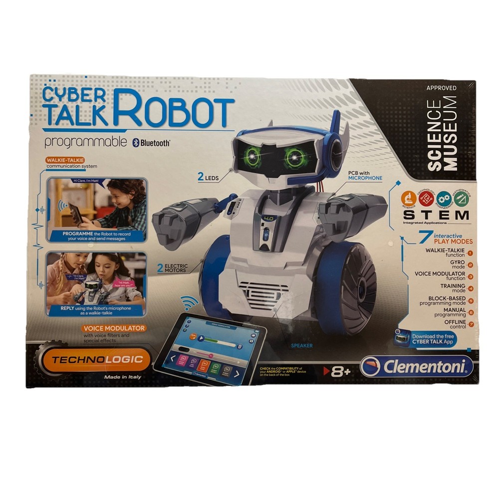 Cyber Talk Robot Programmable Talking Interactive Play Walkie Talkie Bluetooth
