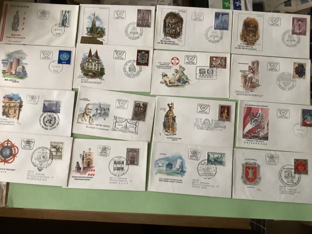 Austria postal covers 16 items Ref A2262=