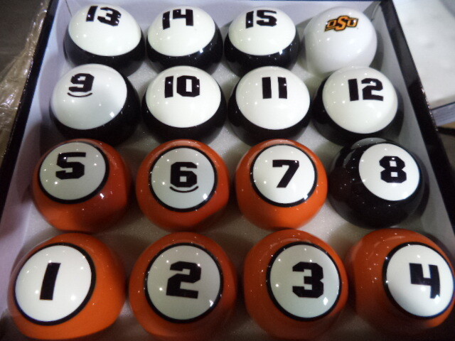 Oklahoma State Cowboys Billiard Ball Set