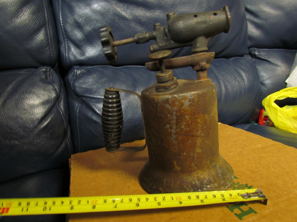 Vintage Antique Turner Brass Soder Torch Gas Blow Torch (5)