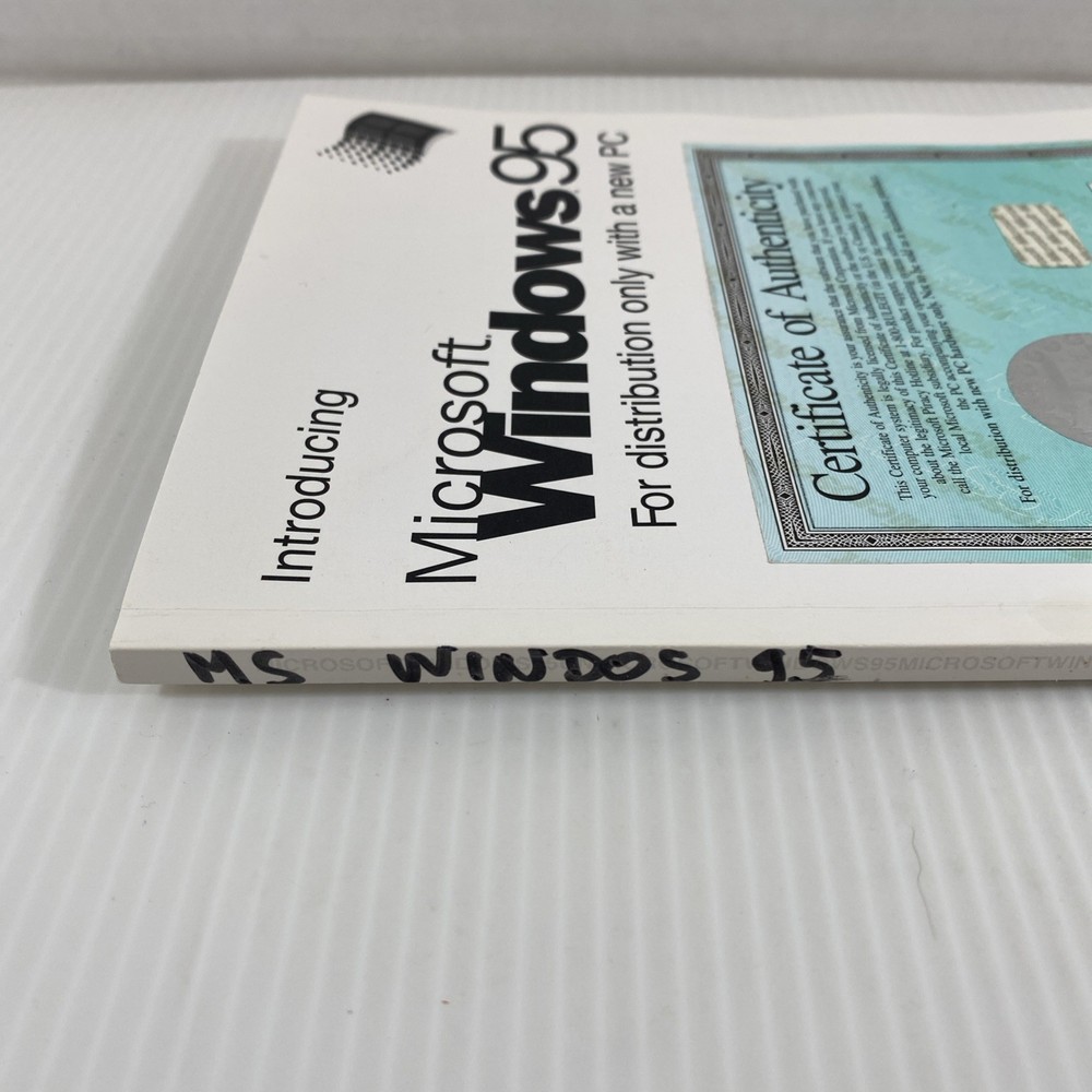 Introducing Microsoft Windows 95 Manual Only No CD Vintage