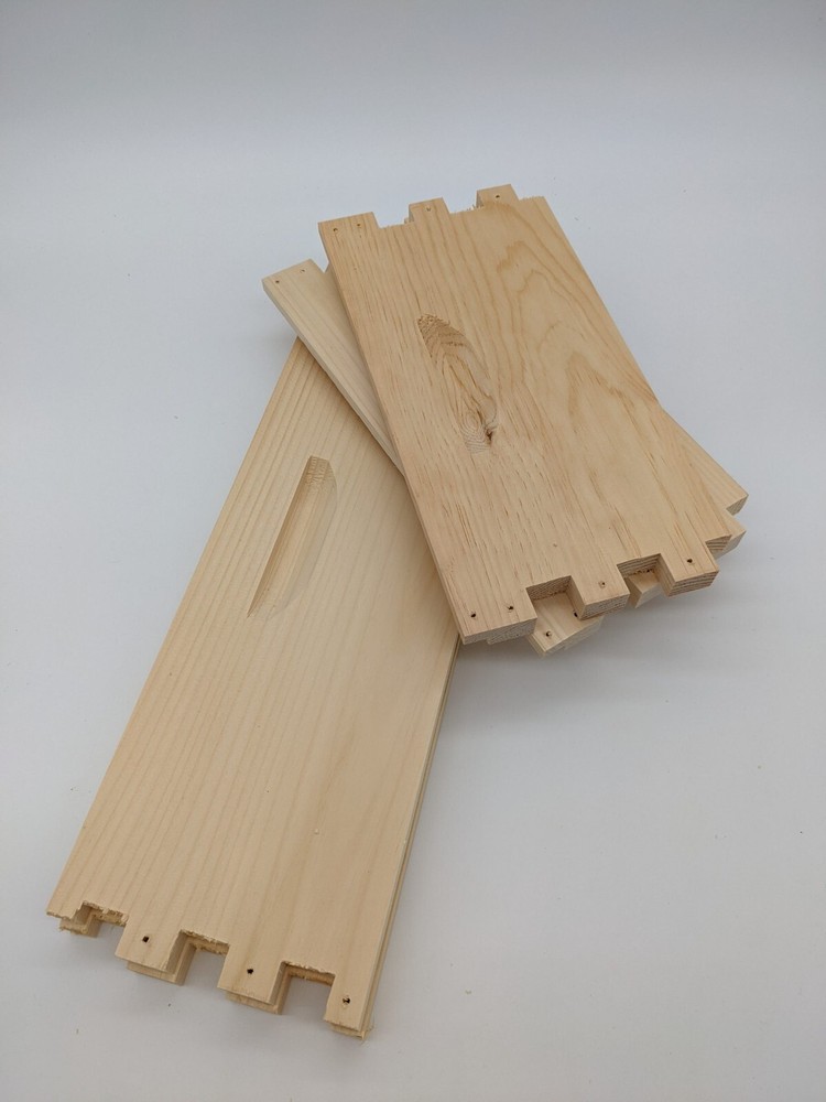 Unassembled MEDIUM 10 Frame Honey Super Langstroth Beehive Box SELECT Pine