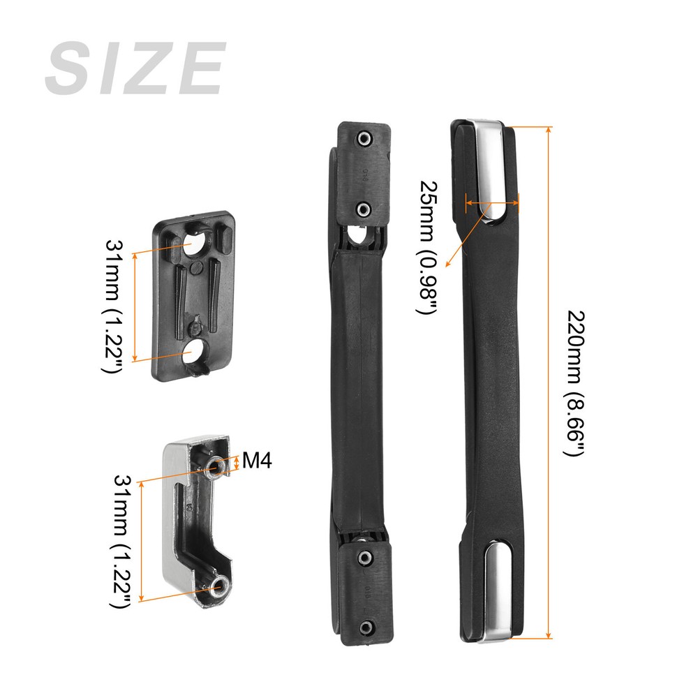 Luggage Handle Replacement 220mm/8.66" Plastic Spare Strap Handle Grip
