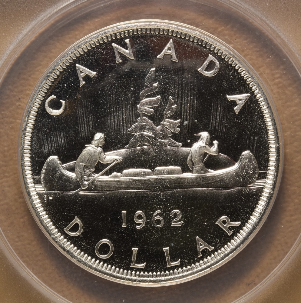 1962 PL Canada Silver Dollar ANACS MS65