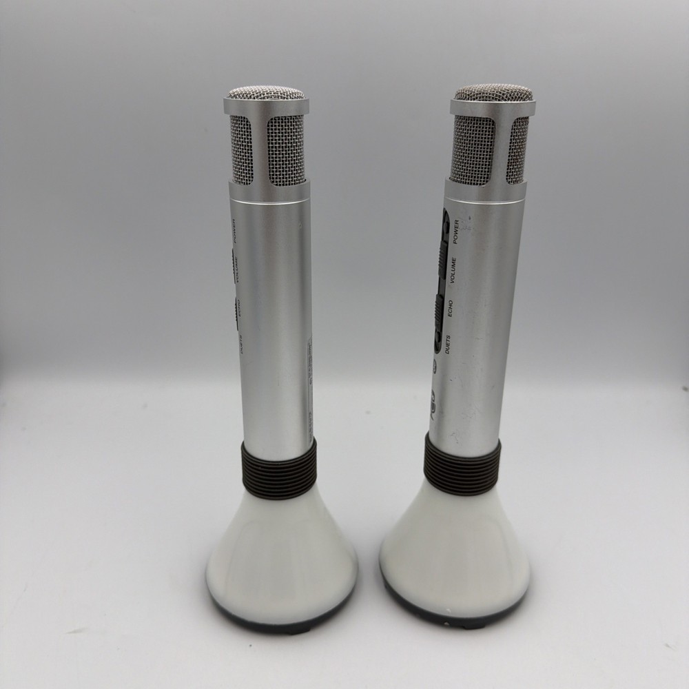 2x Singing Machine SMM475 Wireless Bluetooth Karaoke Microphones – Tested & Work