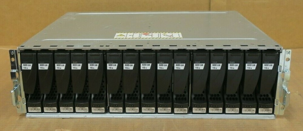 EMC DAE Disk Array Expansion SAS KTN-STL3 15x 600GB 15K HDD 2x Controller 2x PSU