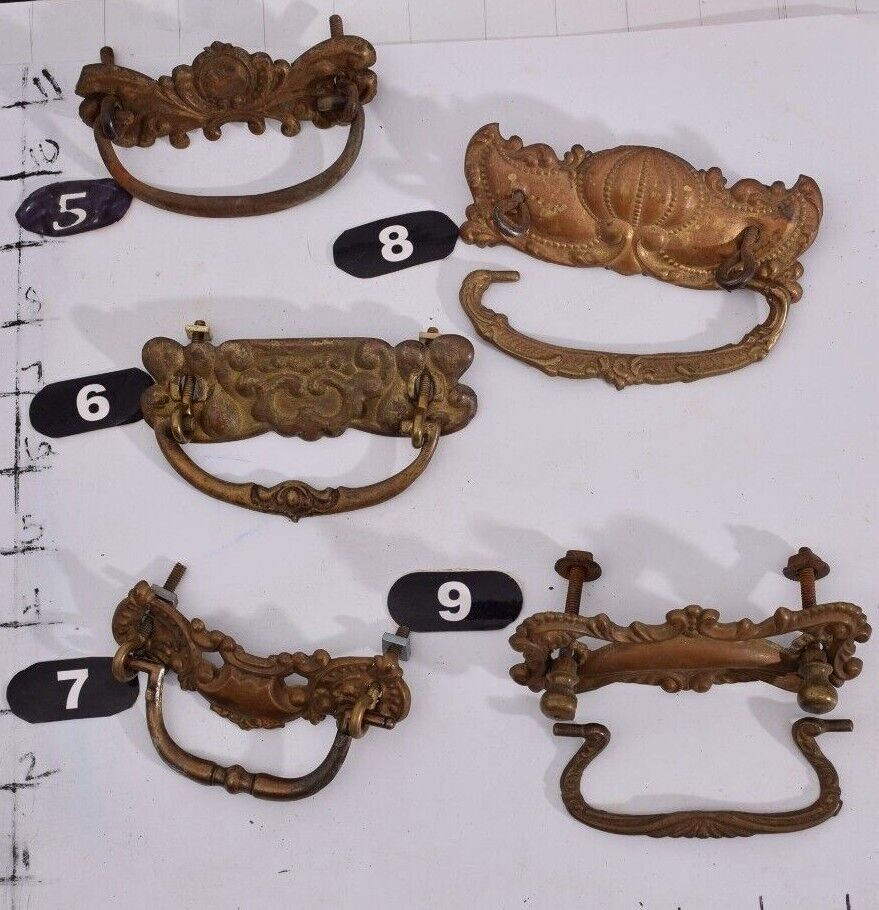 Salvaged Antique Variations - 19th Century Pressed Metal Bail Pull(s) & Hardware