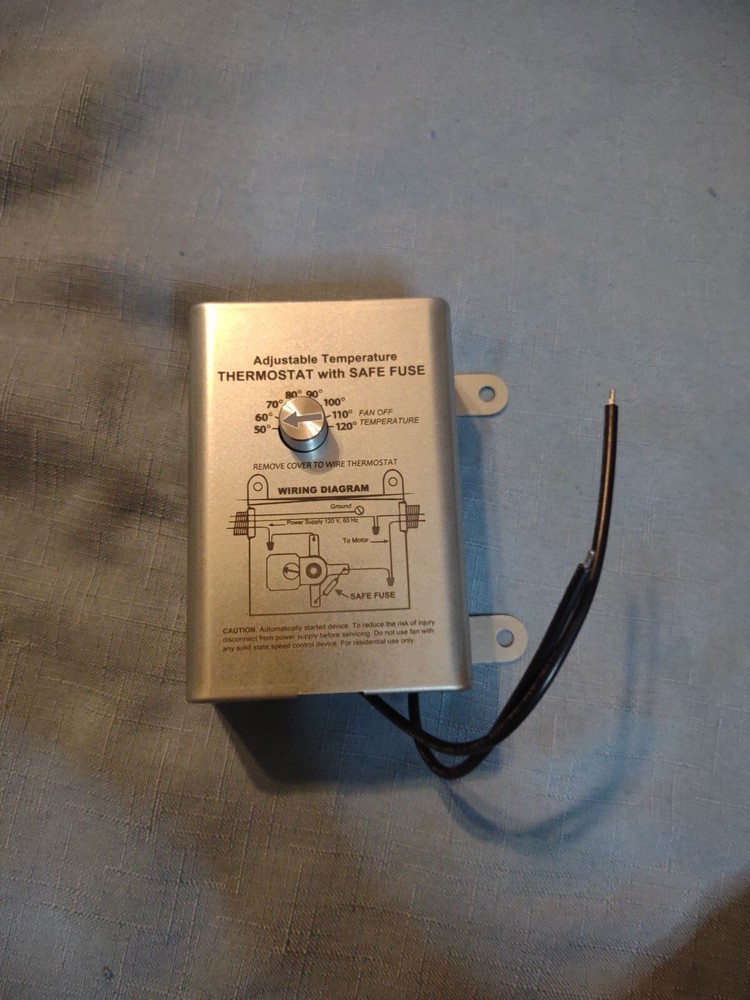 Adjustable Temperature Thermostat W/ Fuse Replaceable New FS