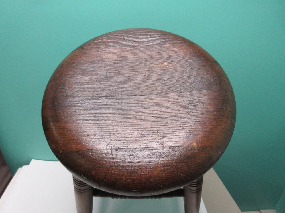 Antique Vintage Old Solid Wood Stool