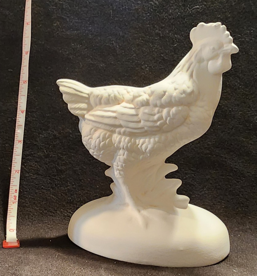 Ready to Paint Ceramic Bisque Chicken Statue